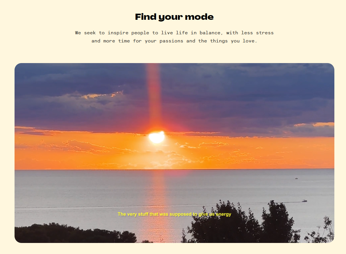 Mode Cold Brew Screen