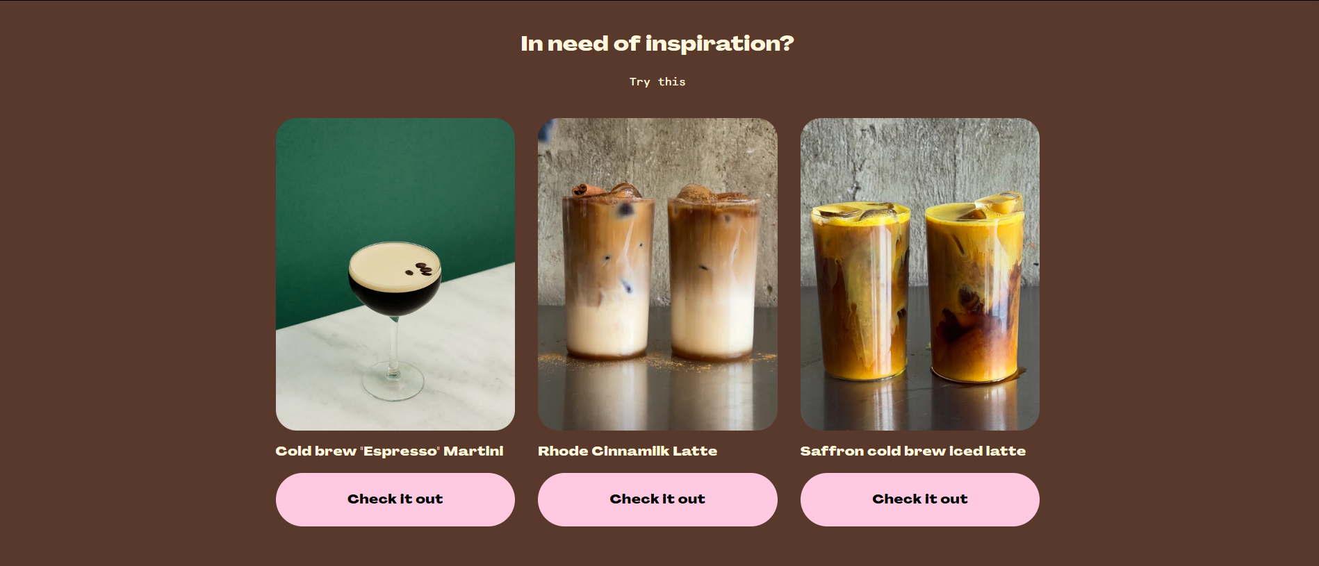 Mode Cold Brew Screen